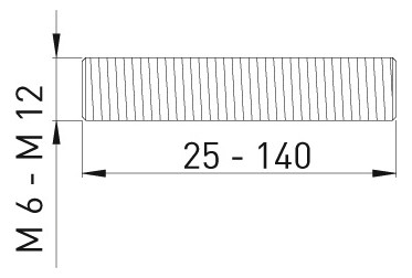 ASW Gewindestift M 10 x 70 mm, Stahl verzinkt DIN 976