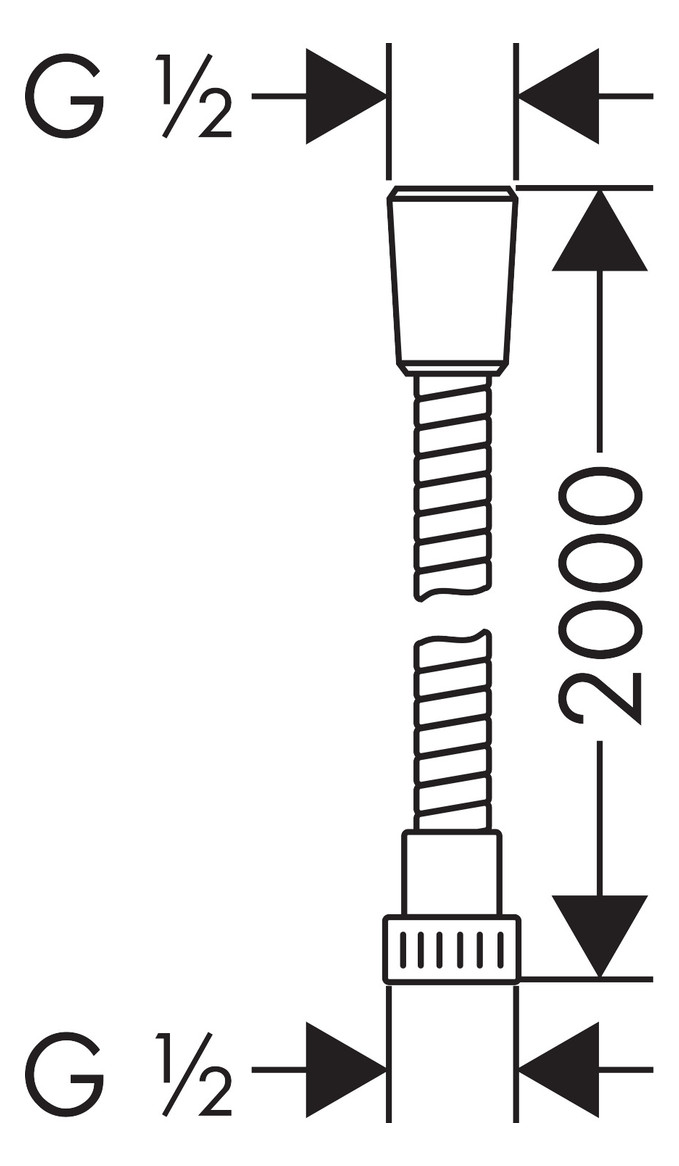 hansgrohe Brauseschlauch Metaflex 200 cm, mit Spiralwicklung, chrom