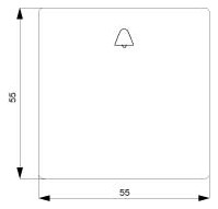Wippe Schalter DELTAi-system ti-ws glz titanweiß Symbol Klingel Wippe Schalter DELTAi-system ti-ws glz titanweiß Symbol Klingel