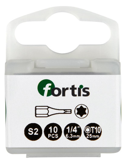 fortis-Bits für Torx-Schrauben, S2-Stahl - T10x25mm...