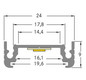 Anbauprofil ws Alu 2000x24x9mm