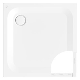 Duschwanne BetteUltra 8750 90x80x2,5cm, Glasur, Mini-Wannenträger, taupe