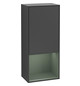 V&B Seitenschrank Wandbeleuchtung Finion 41,8cm, rechts, Regal unten Olive Matt, Anthracite matt