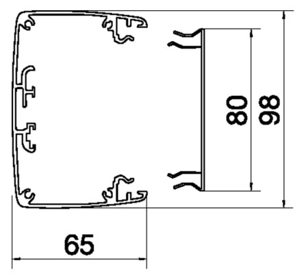 Installationssäule Alu 650mm rechteck eins Standfuß anod/elox oben/unten Installationssäule Alu 650mm rechteck eins Standfuß anod/elox oben/unten