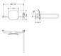 HEWI Rückenstütze 801 Wandabstand 150mm, Ausführung links, matt, Lehne anthrazitgrau, felsgrau