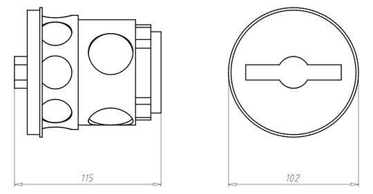Verbindungsdose Beton Ø60x115mm Kst IP3X rnd