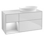 V&B Waschtisch-Unterschrank Finion 120cm, Abdeckplatte white matt, Regal White matt lacquer, White matt lacquer