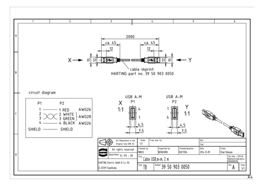 HART Leitung USB,m-m. 2 m    39509030050 