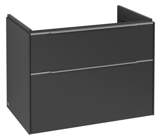 V&B Waschtisch-Unterschrank Subway 3.0 77,2x57,6x47,8cm, ohne LED/Griff Aluminium glänzend, graphite