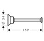 hansgrohe Papierrollenhalter Axor Montreux 159mm, ohne Deckel, Metall, Wandmontage, Edelstahl Finish