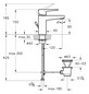 VitrA Bad Waschtisch-Einhebelmischer Root Square Ausladung 120mm, kurz, Einlochmontage, mit Ablaufgarnitur, Nickel gebürstet