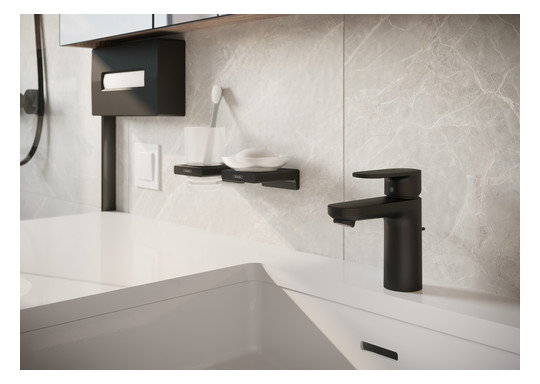 hansgrohe Kosmetiktuchbox AddStoris 265x145mm, Wandmontage, mattschwarz