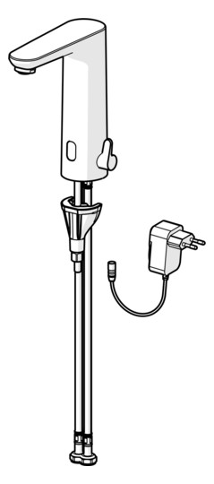HANSA Infrarot-Waschtisch-Armatur HANSAELECTRA Netzbetrieb, ohne Ablaufgarnitur, Ausladung 124mm, chrom