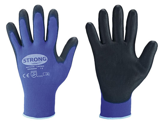 STRONGHAND-Feinstrickhandschuh Lintao, 0720 blau/schwarz...