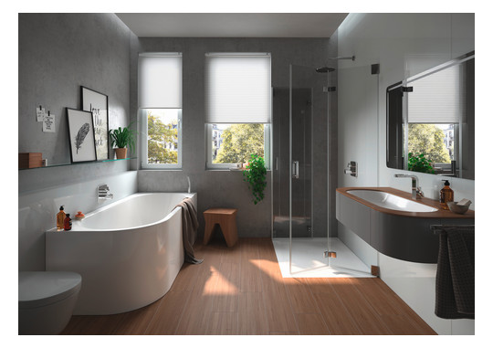 Kaldewei Unterbauwaschtisch CENTRO 3059, 61 x 38 cm, cool grey 90, ohne Überlauf, ohne Hahnloch