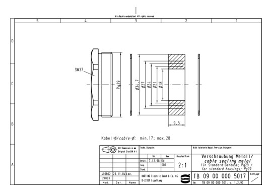 HART Verschraubung Pg29      09000005017 