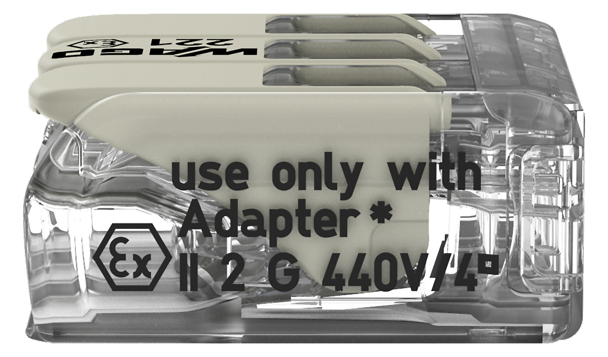 Steckklemme 3f 450V 32A Serie 221 0,14-4qmm m.BetätiHebel f.Massivleiter