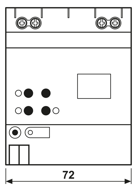 Schnittstelle DALI KNX REG 110-240V LED 4TE m.LED-Anz IP20