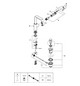 GROHE Waschtisch-Einhebelmischer Lineare 1/2", L-Size, Zugstangen-Ablaufgarnitur, supersteel