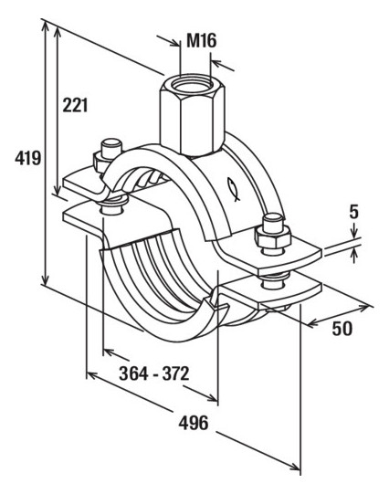 Bild Massivrohrschelle FRSM 364-372 M16 fvz f ischer - fischer-3