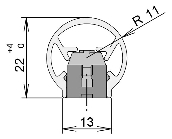 Vermaßte Strichzeichnung