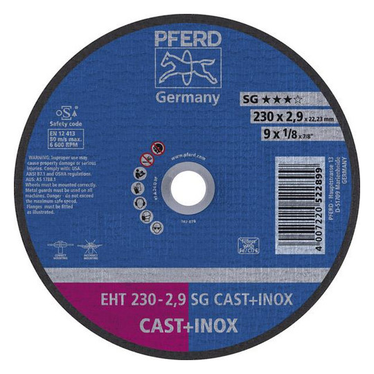 PFERD-Trennscheiben SG CAST + INOX - 230x2,9mm, gerade