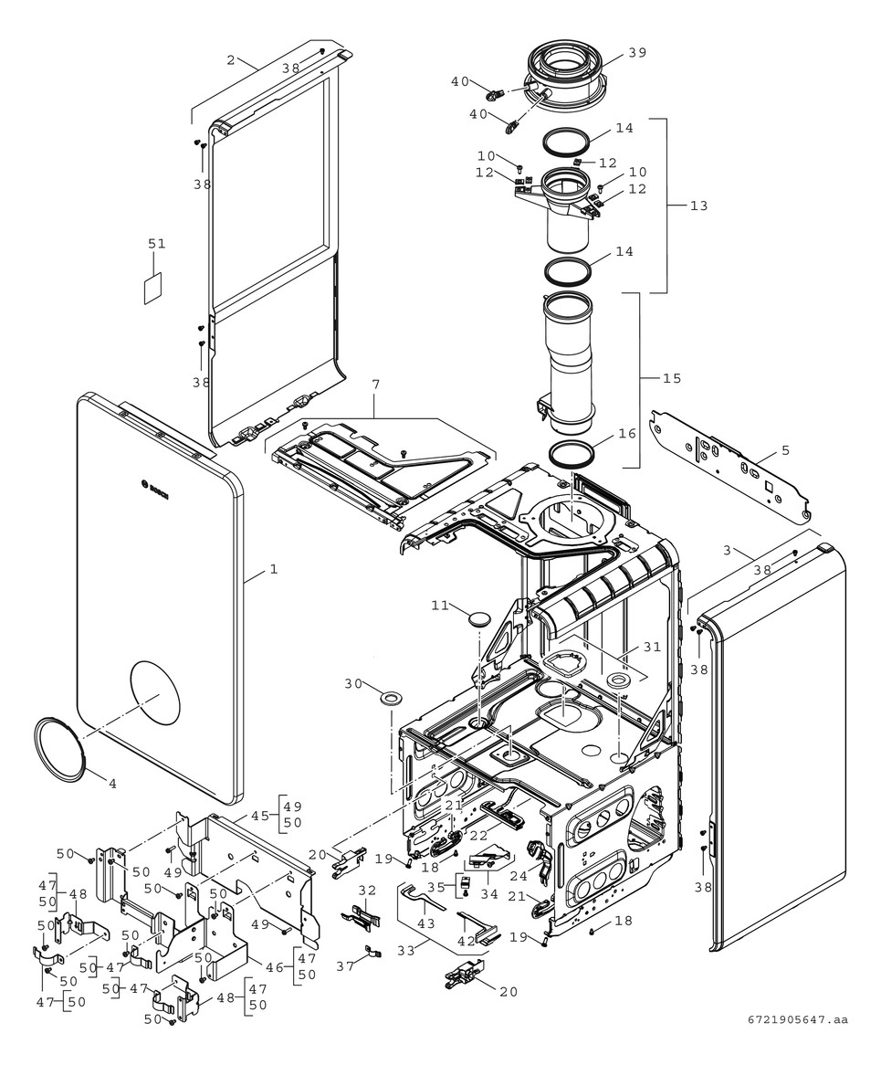 BOSCH Hybridsystem 5800i G Compress CSH5800iG 15 P 23, Erdgas, mit Touch-Bedienfeld