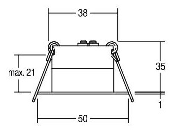 LED-Lichtpunkt 3,3W 3000K 160lm ws Konv IP44