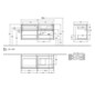 V&B Waschtischunterschrank Collaro 120x54,8x50cm, Waschtisch rechts, LED-Beleuchtung 8,8 W, white wood