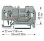 Reihenklemme 0,08-2,5qmm Serie 280 24A 1Etage 2kl gr Hutschiene TH35