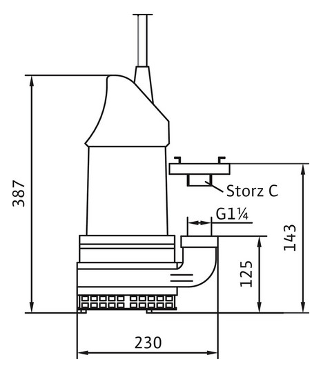 Wilo Schmutzwasser-Tauchmotorpumpe EMU KS 9 E, 230 V, 0,75 kW