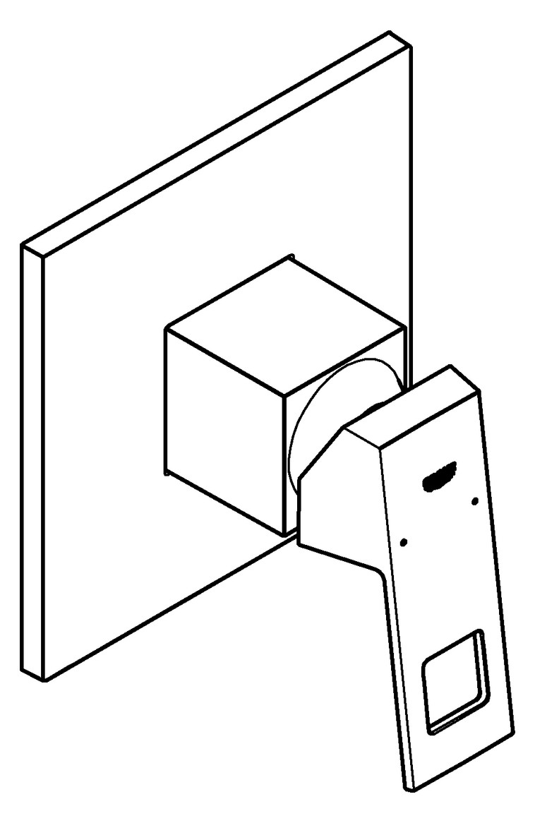 GROHE Fertigmontageset Eurocube Joy UP-Brause-Einhebelmischer, chrom