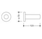 HEWI Reservepapierhalter 477 120x33mm, mit Rosette, reinweiß