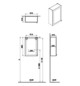 VitrA Bad Oberschrank Root Classic 57x27x85cm, 1 Tür, Türanschlag links, Korpus Weiß Matt