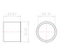 Verbindungsdose UP luftd Styro55 IP2X Ø60x66mm Kst Ger/VerbDose/kast rnd
