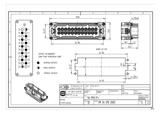 HART Stifteinsatz 10 pol.    09340102602 