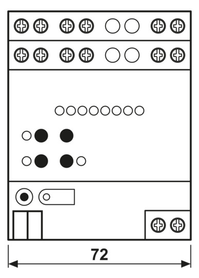 Jalousieaktor KNX REG 4f 6A Handbedien Vor Ort-/Handbedienung