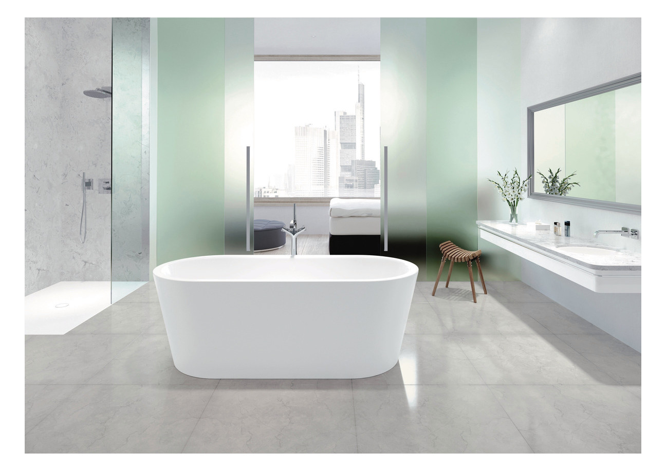 Kaldewei Badewanne CLASSIC DUO 1113 170x75cm, oval, freistehend, Antislip, schallschutz, weiß