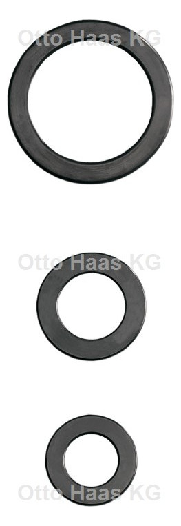 HAAS Trinkwasser-Flanschdichtung 22 x 50 x 2 mm, DIN 15, PN 10/16/40, schwarz