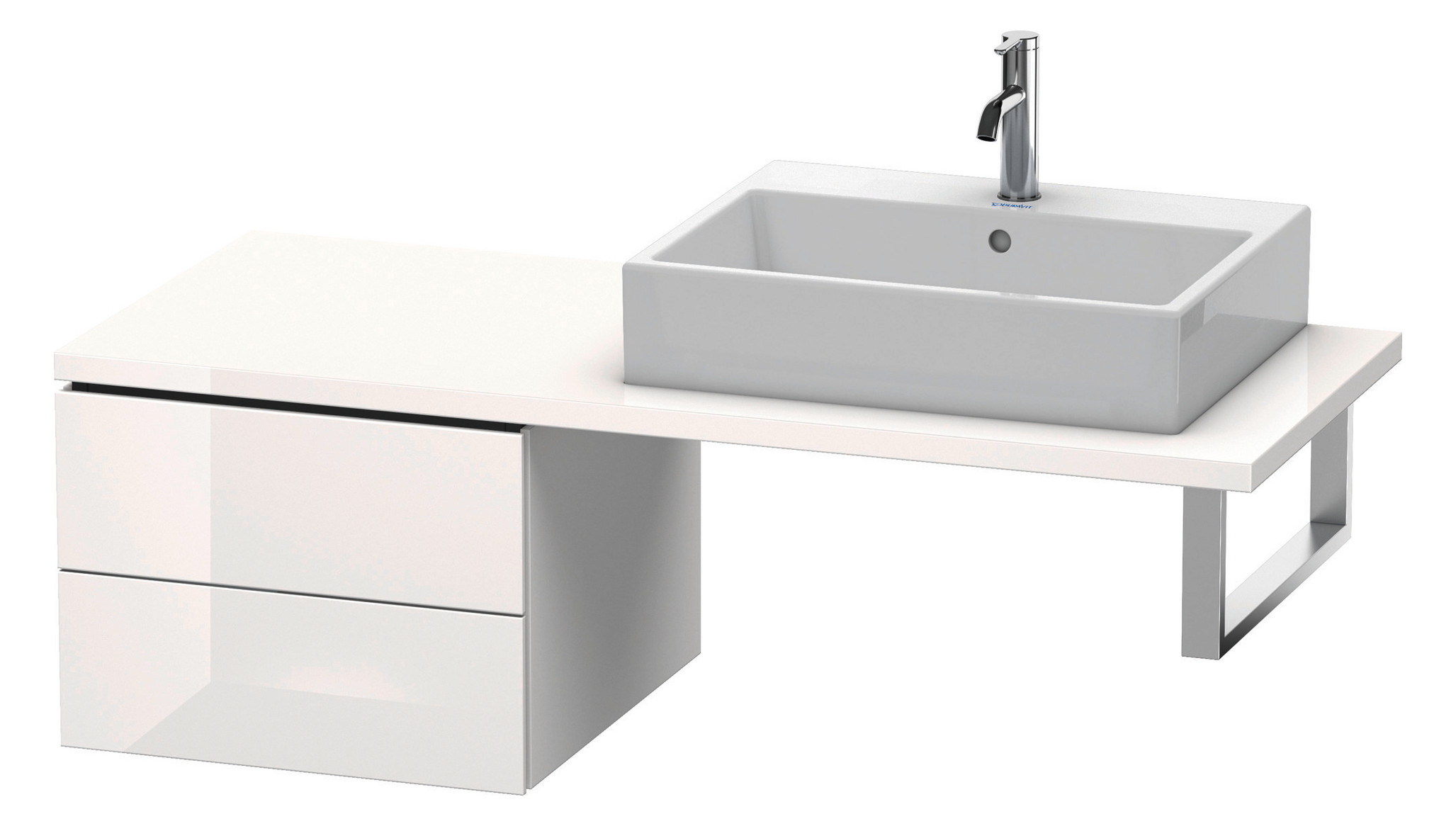 Duravit Unterschrank L-Cube 52 x 54,7 cm, eiche natur, für Konsole, 2 Schubkästen