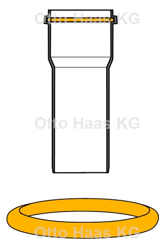 HAAS Gummi-Rollring DN 70, Gummi, schwarz, DIN 4060, für Kunststoffrohre