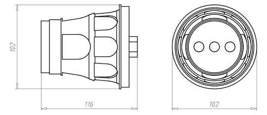 Verbindungsdose Beton Ø60x115mm Kst IP3X rnd
