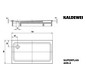 Kaldewei Duschwanne SUPERPLAN CLASSIC 409-2 70x170x4,7cm, mit Träger, Vollantislip Perl-Effekt, manhattan