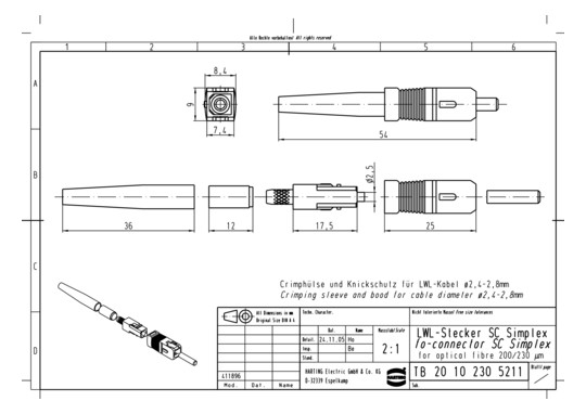 HART LWL-SC-Stecker 230HCS   20102305211 