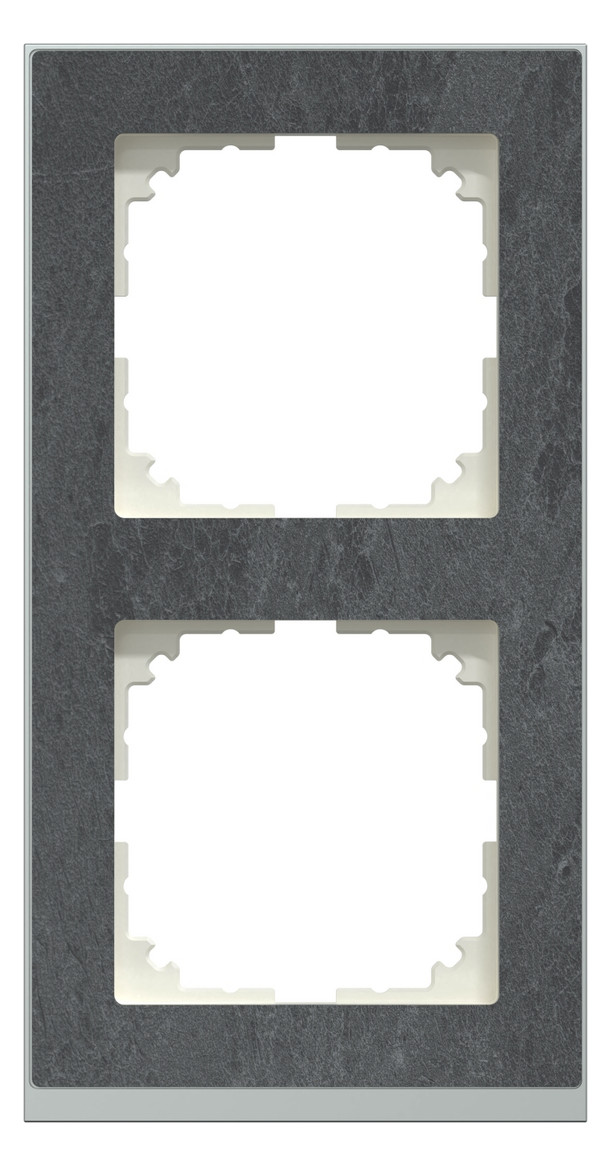 Rahmen 2f schief-alu mt M-Pure Decor Stein f.GEB-K Unterputzmontage Rahmen 2f schief-alu mt M-Pure Decor Stein f.GEB-K Unterputzmontage