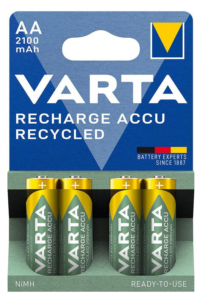 Bild Batterie RECHARGE ACCU Recycled AA/ HR6 4er Blister - VARTA-0