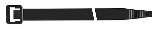 SapiSelco-Kabelbinder, Nylon, schwarz - 12x1000 mm (100...
