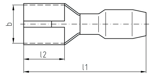 Intercable ICIQ0528FH Flachsteckhülse 