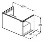 Ideal-Standard Waschtisch-Unterschrank Conca 60 x 37,5 x 36,8, sunset matt lackiert, 1 Auszug