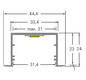 Einbauprofil alu Alu 100x44,4mm